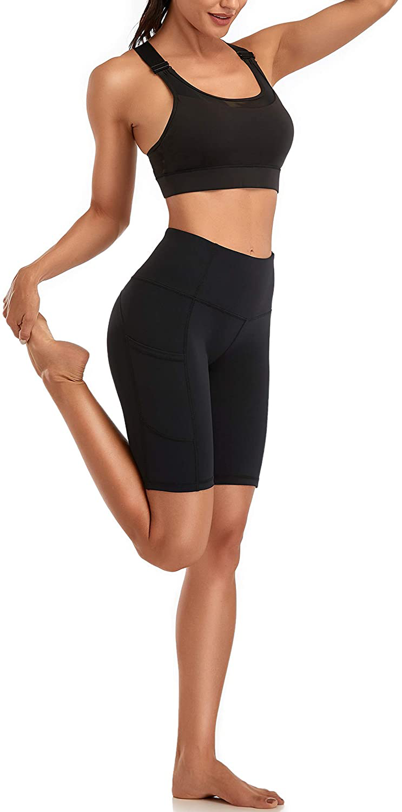 Oalka Women'S Short Yoga Side Pockets High Waist Workout Running Shorts Apparel & Accessories > Clothing > Shorts Kylie Max