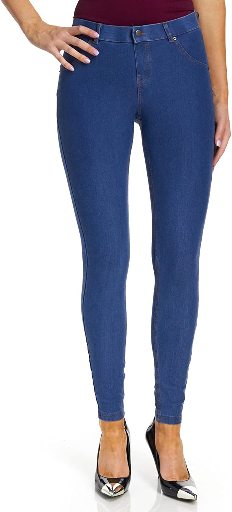 HUE Women's Essential Denim Leggings Apparel & Accessories > Clothing > Activewear HUE Stone Acid Wash 2X