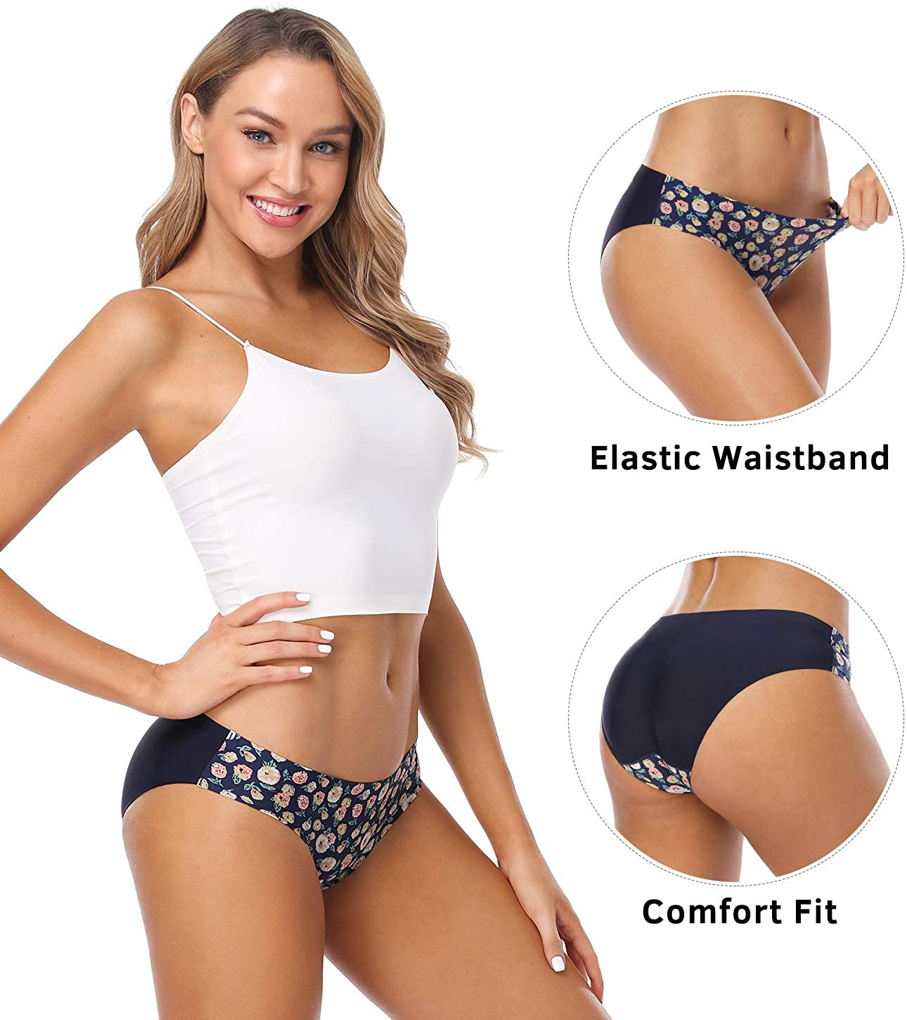 Wealurre Seamless Underwear Invisible Bikini No Show Nylon Spandex Women Panties Apparel & Accessories > Clothing > Underwear & Socks > Underwear Wealurre