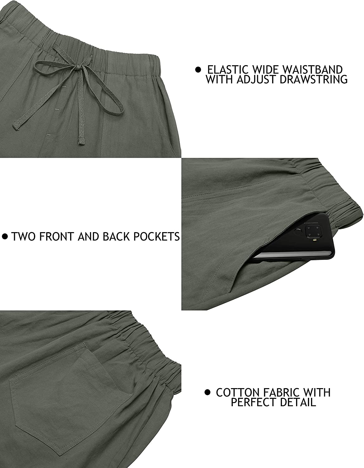 KISSMODA Womens Summer Shorts Leopard/Camo/Solid/Floral Print Elastic Waist Pocketed Casual Pants Apparel & Accessories > Clothing > Shorts Kylie Max