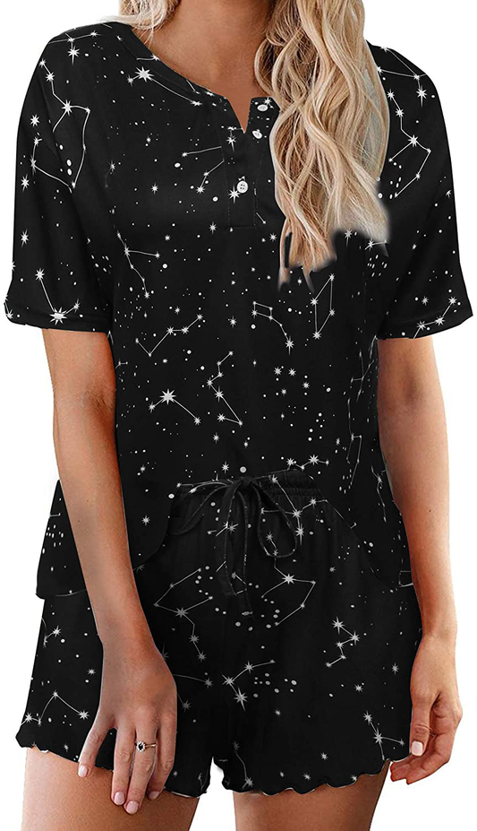 Ekouaer Tie Dye Pajamas Set Womens Loungewear Sleepwear 2 Piece PJ Sets Apparel & Accessories > Clothing > Sleepwear & Loungewear > Pajamas Ekouaer Appealing 3 XX-Large