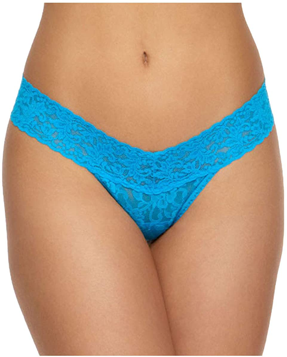 hanky panky, Signature Lace Low Rise Thong, One Size (2-12) Apparel & Accessories > Clothing > Underwear & Socks > Underwear Hanky Panky Women's Intimates Fiji Blue One Size