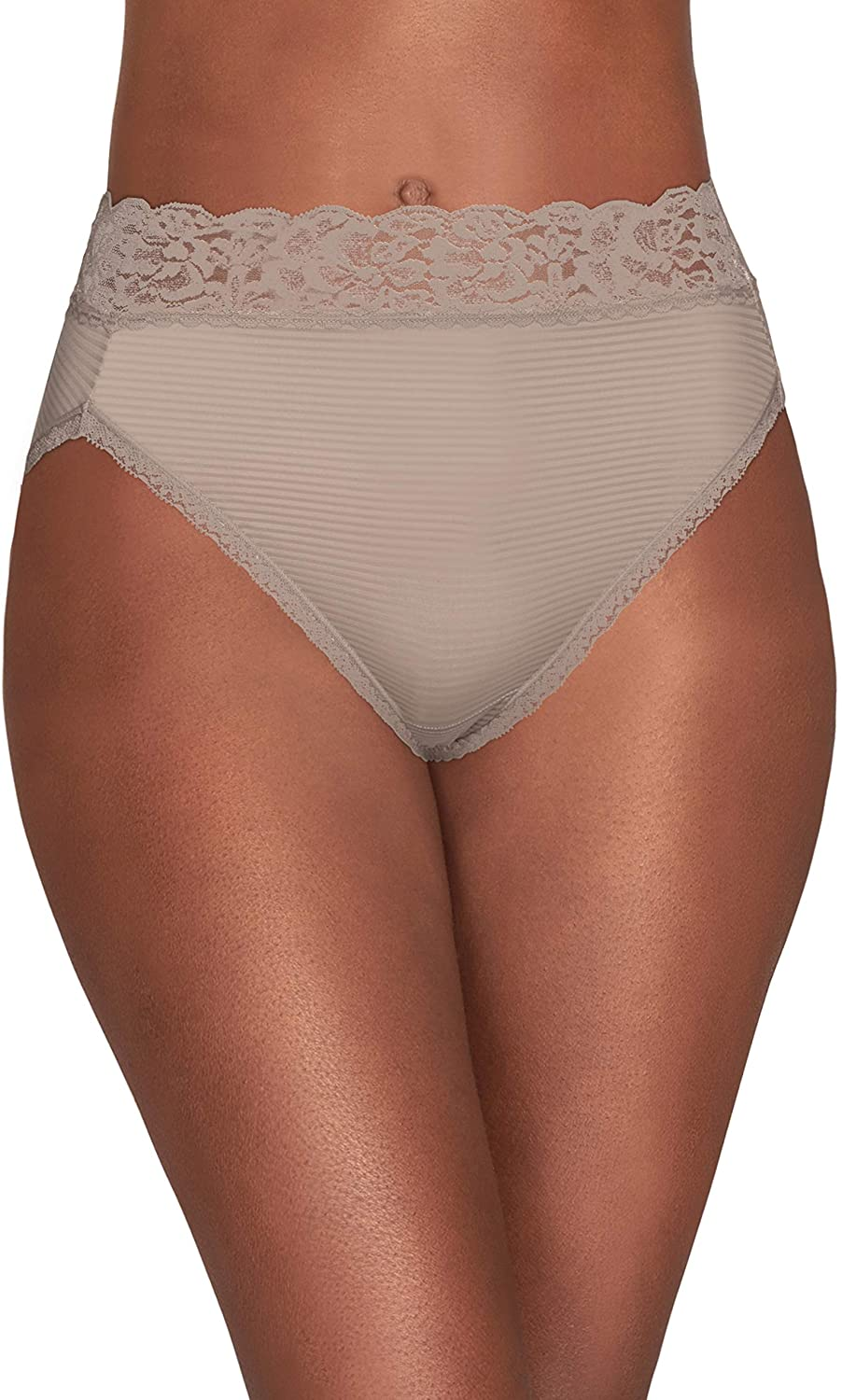 Vanity Fair Women'S Flattering Lace Panties Apparel & Accessories > Clothing > Underwear & Socks > Underwear Vanity Fair Hi Cut - Toasted Coconut Stripe Hi Cut 8
