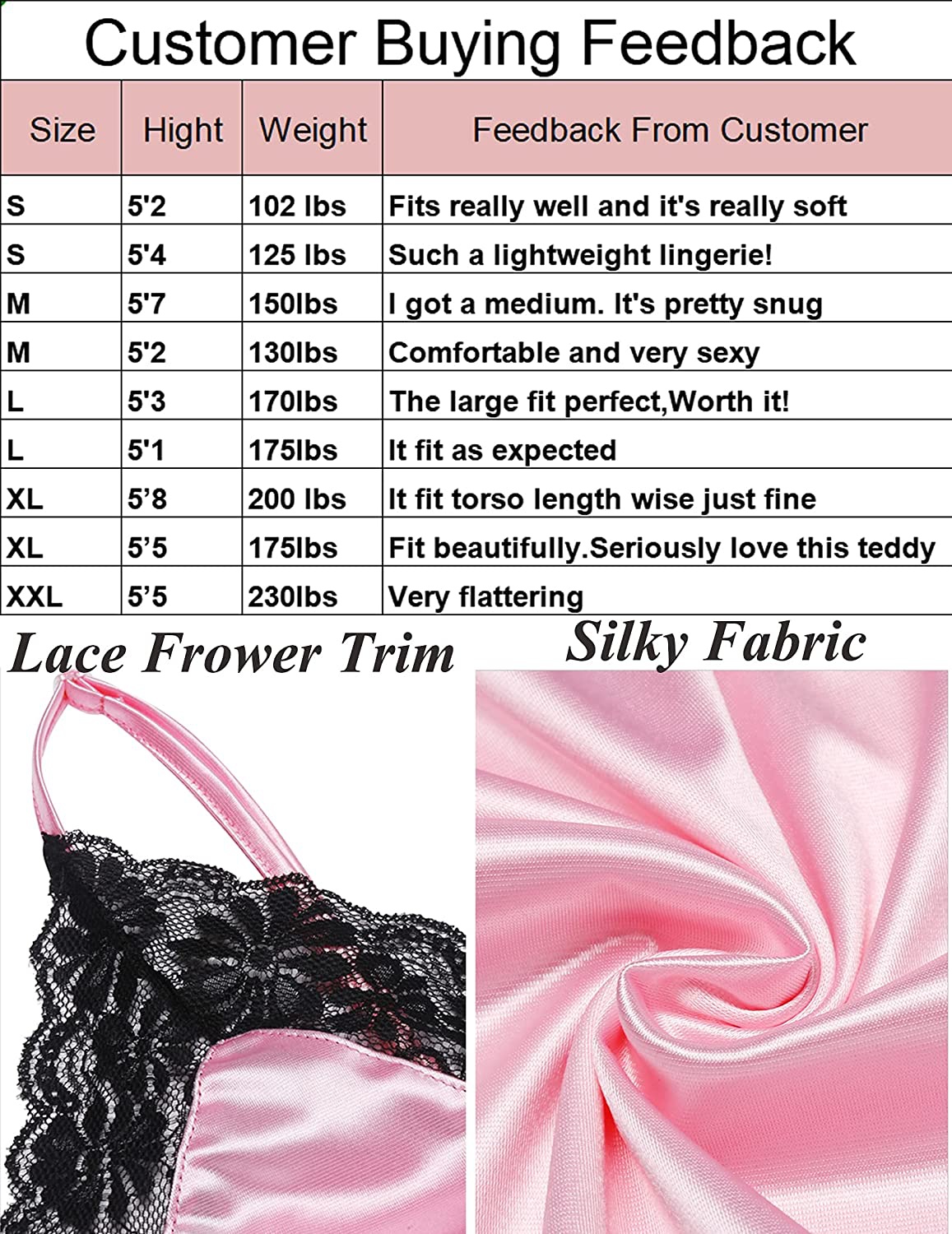 Avidlove Women Satin Lingerie Bodysuit Deep-V Stretch Teddy One Piece Lace Babydoll Short Jumpsuit Pajamas Apparel & Accessories > Clothing > Underwear & Socks > Lingerie Avidlove