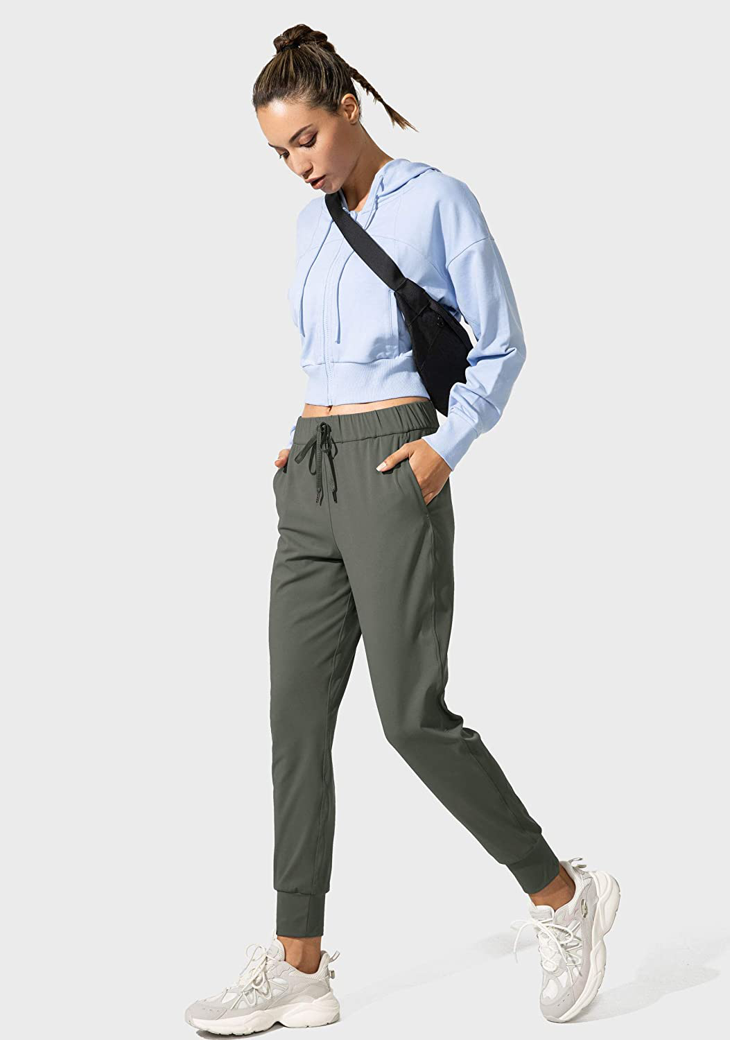 SANTINY Women'S Joggers Pants with Pockets Drawstring Running Sweatpants for Women Lounge Workout Jogging Apparel & Accessories > Clothing > Activewear Kylie Max