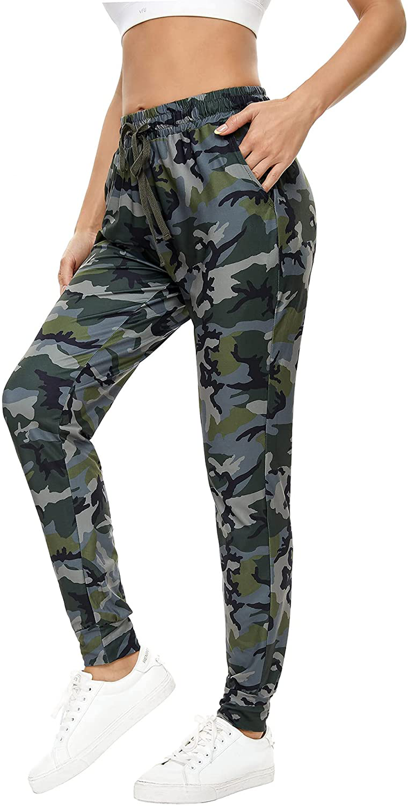 BATHRINS Women Tapered Joggers with Pockets – Casual Yoga High Waist Sweatpants Apparel & Accessories > Clothing > Activewear Kylie Max