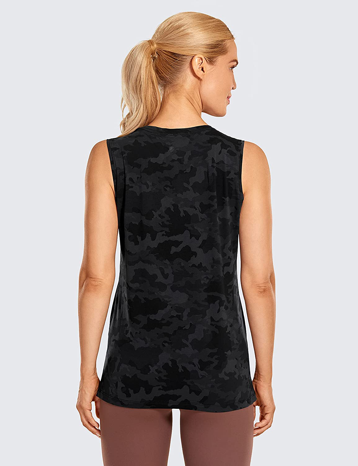 CRZ YOGA Women'S Pima Cotton Workout Tank Tops Loose Fit Yoga Sleeveless Shirts Muscle Tank Apparel & Accessories > Clothing > Activewear Kylie Max