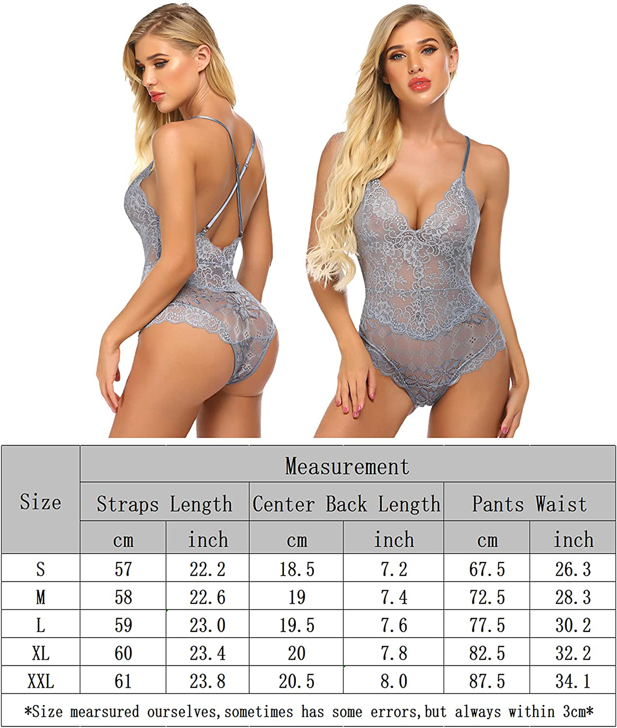 Avidlove Women Teddy Lingerie One Piece Babydoll Mini Bodysuit Apparel & Accessories > Clothing > Underwear & Socks > Lingerie Avidlove