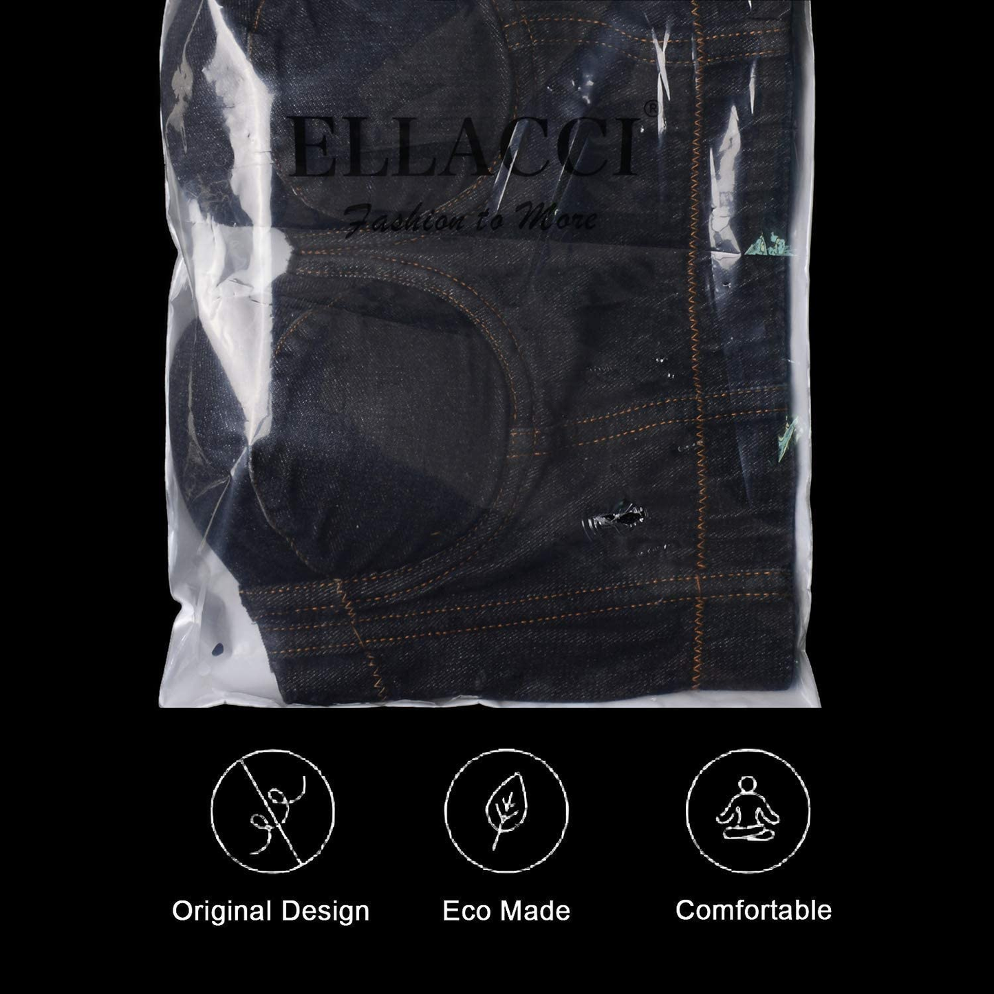 ELLACCI Women'S Denim Bustier Crop Top Jean Corset Top Bra with Detachable Straps Apparel & Accessories > Clothing > Underwear & Socks > Lingerie ELLACCI