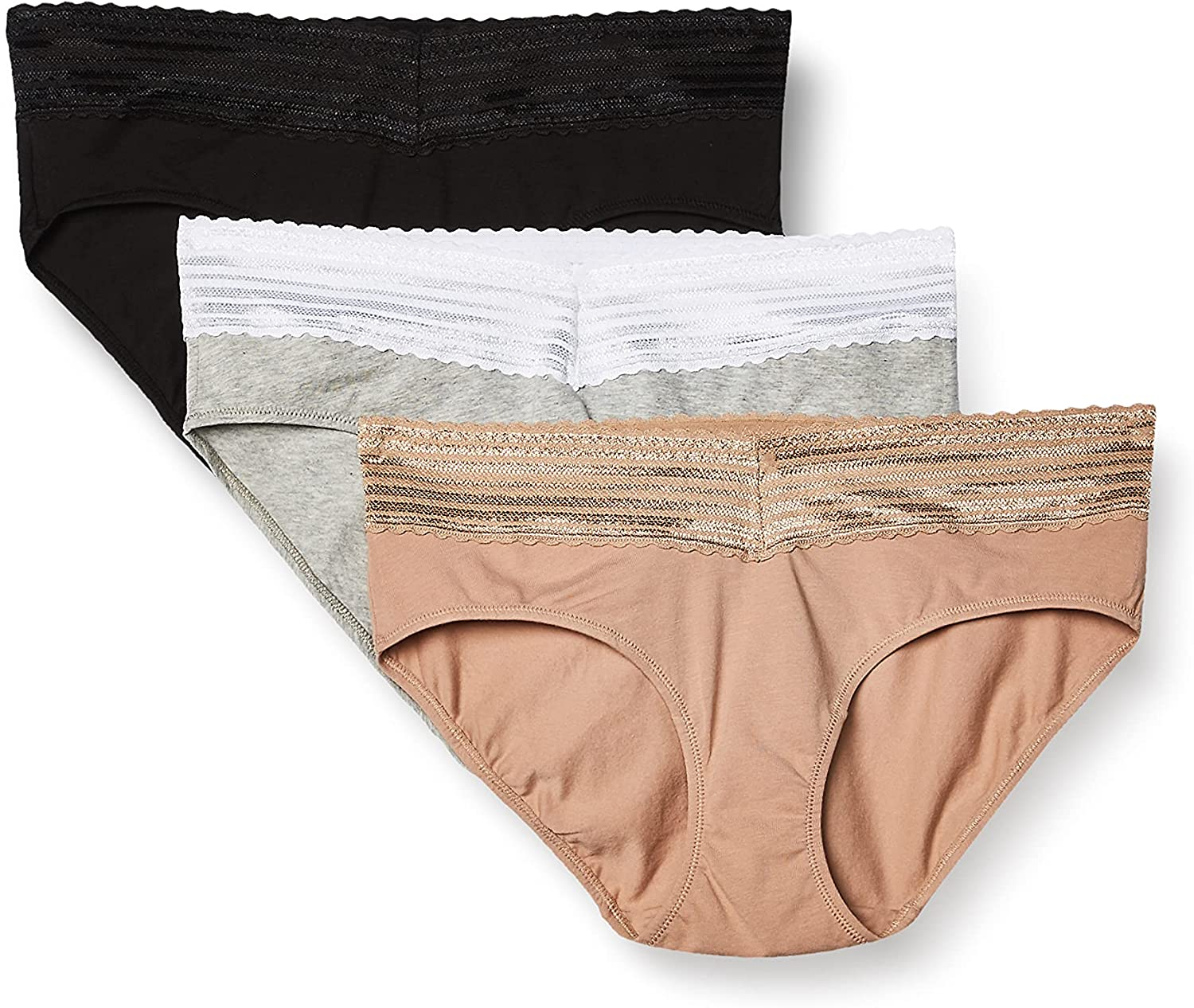 Warner'S Women'S Blissful Benefits No Muffin Top 3 Pack Hipster Panties Apparel & Accessories > Clothing > Underwear & Socks > Underwear Warner's