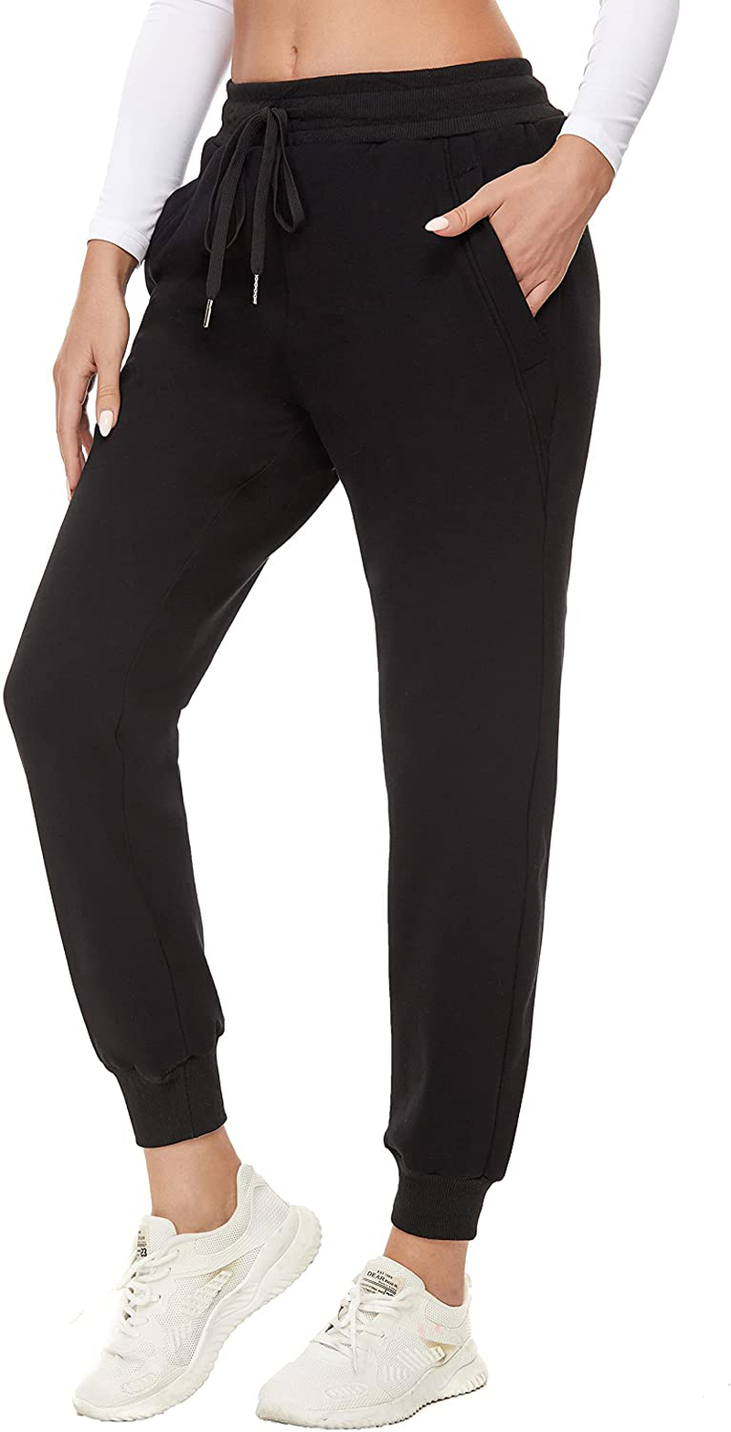 MOUEEY Women'S Super Warm Sherpa Lined Athletic Sweatpants Jogger Fleece Pants with Zipper Pockets Apparel & Accessories > Clothing > Activewear Kylie Max