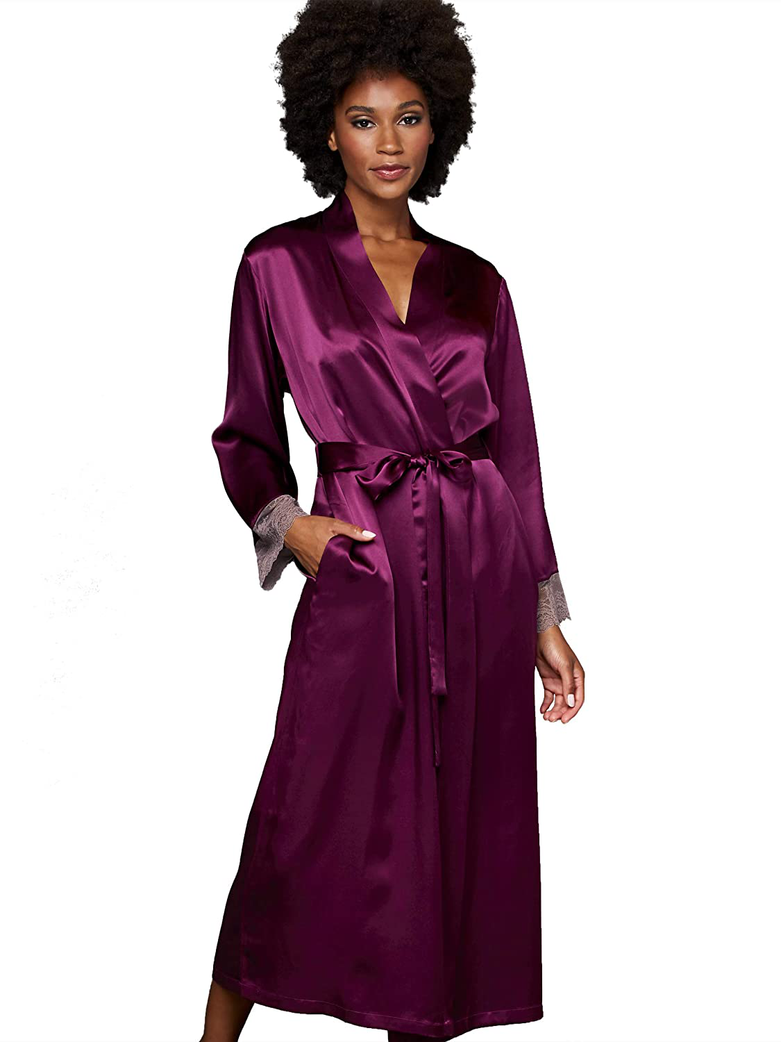 Julianna Rae Women'S Tivoli Allura Silk Robe Apparel & Accessories > Clothing > Sleepwear & Loungewear > Robes Julianna Rae Opera XX-Large