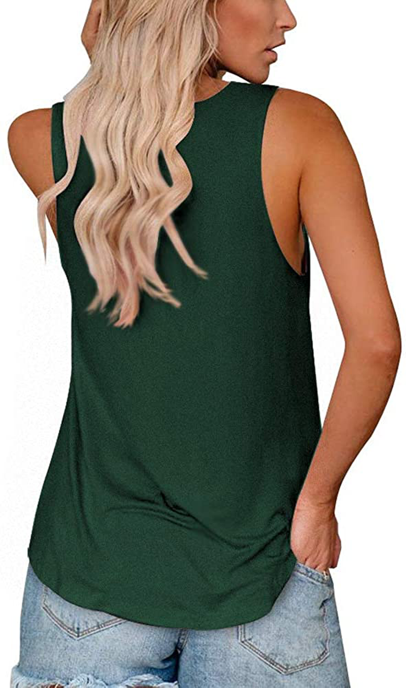 ETCYY Tie Dye Sleeveless V Neck Tank Tops for Women Summer Cute Printed Loose Fit Workout Athletic Yoga Shirts Apparel & Accessories > Clothing > Activewear Kylie Max