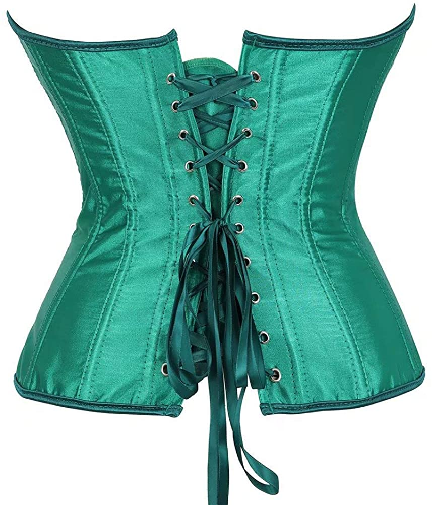 Leather Corsets for Women Bustier Lingerie Top Punk Rock Waist Cincher Basque Halloween Costume Apparel & Accessories > Clothing > Underwear & Socks > Lingerie jutrisujo