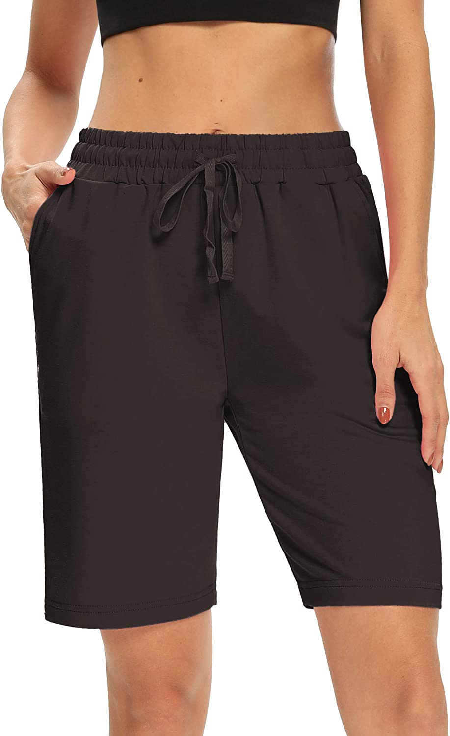 DIBAOLONG Womens Yoga Shorts Loose Comfy Drawstring Lounge Bermuda Shorts with 3 Pockets Apparel & Accessories > Clothing > Shorts Kylie Max