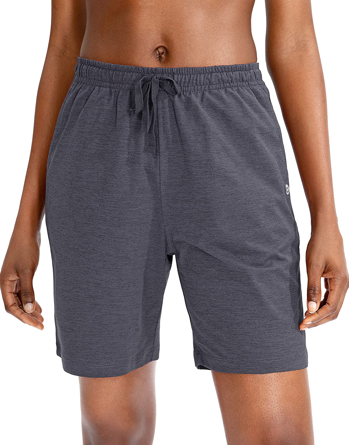 G Gradual Women'S Bermuda Shorts Jersey Shorts with Deep Pockets 7" Long Shorts for Women Lounge Walking Athletic Apparel & Accessories > Clothing > Shorts Kylie Max