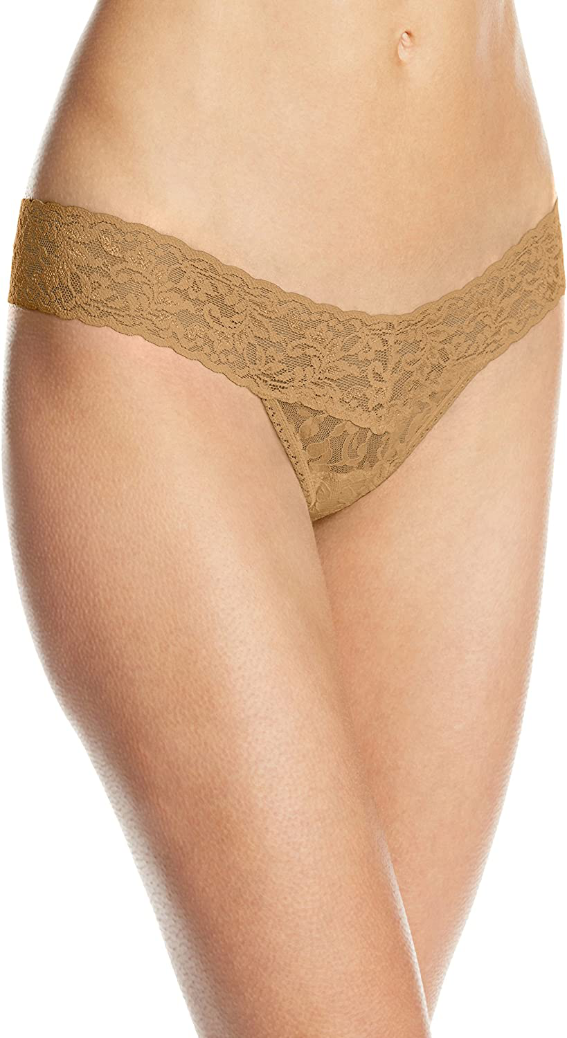 hanky panky, Signature Lace Low Rise Thong, One Size (2-12) Apparel & Accessories > Clothing > Underwear & Socks > Underwear hanky panky Suntan One Size