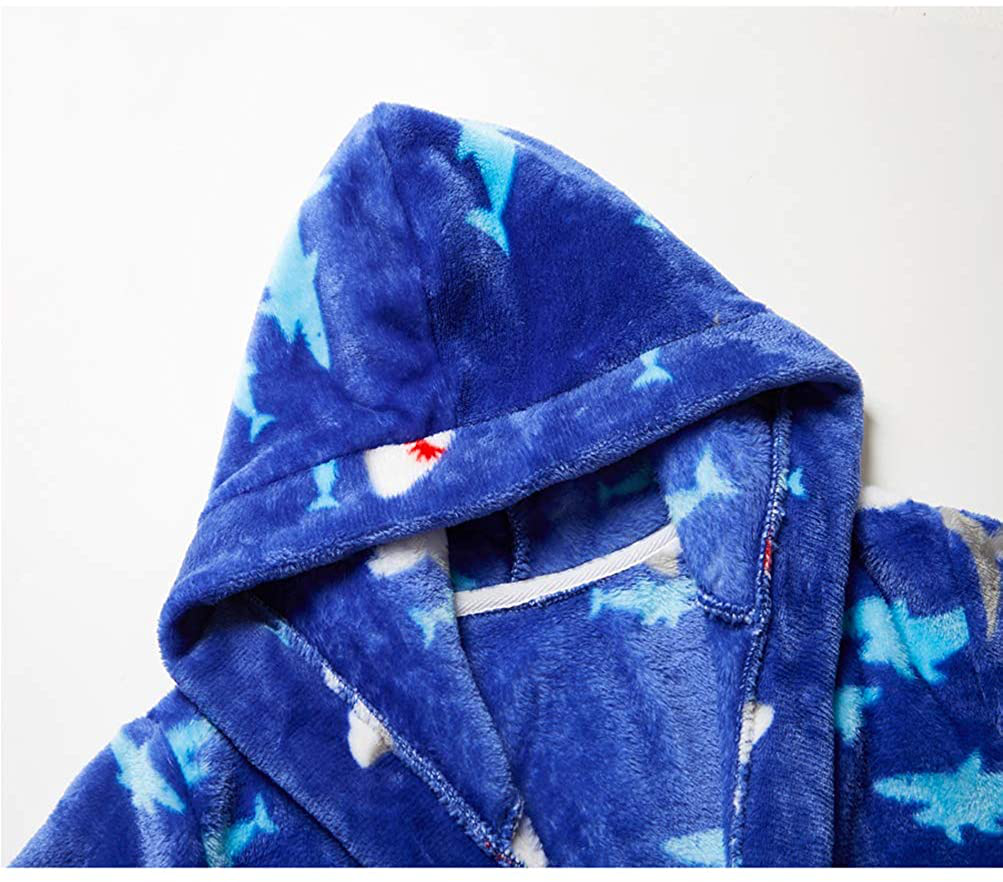 Boys Girls Bathrobes,Toddler Kids Hooded Robes Soft Children'S Flannel Bathrobes Hoodie Pajamas Sleepwear for Girls Boys Apparel & Accessories > Clothing > Sleepwear & Loungewear > Robes Kylie Max