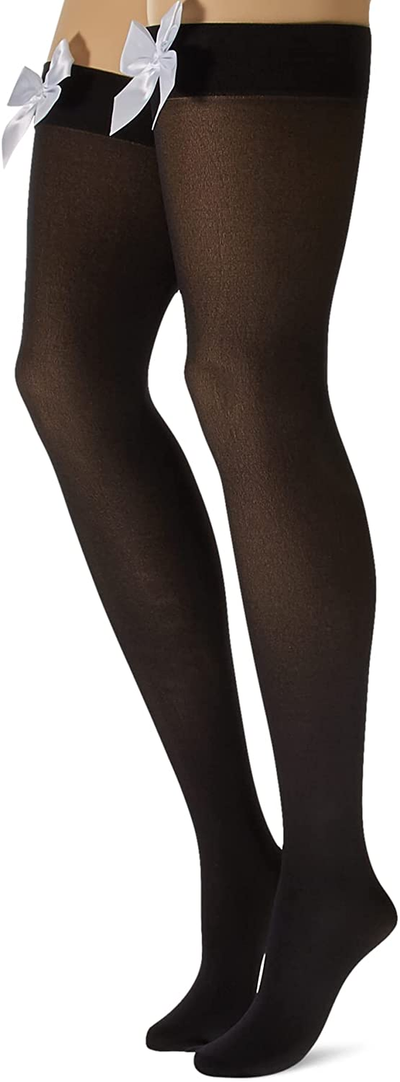 Leg Avenue Women'S Satin Bow Accent Thigh Highs Apparel & Accessories > Clothing > Underwear & Socks > Shapewear Leg Avenue