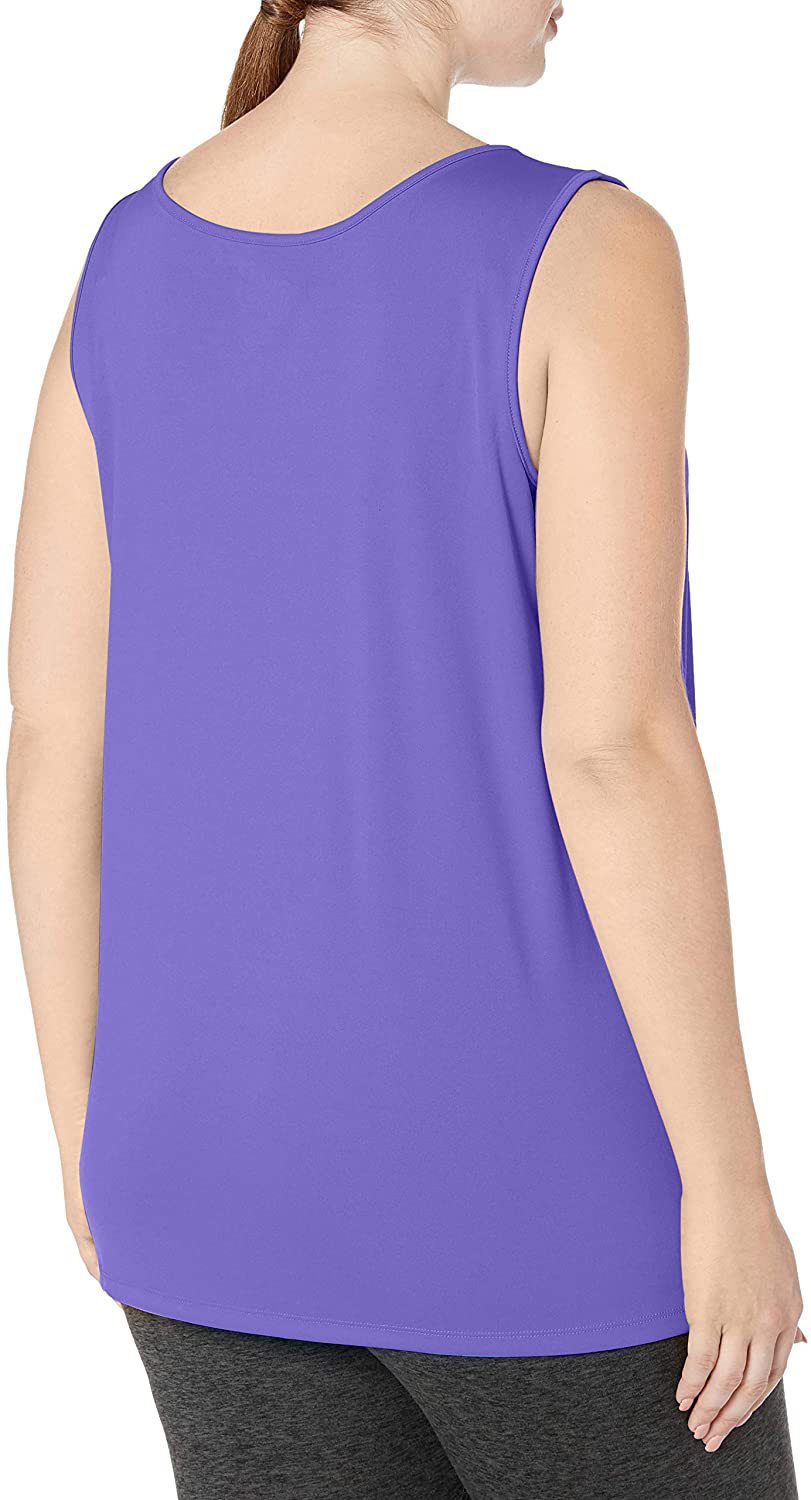 JUST MY SIZE Women'S plus Size Cooldri Performance Scoopneck Tank Top Apparel & Accessories > Clothing > Activewear Kylie Max