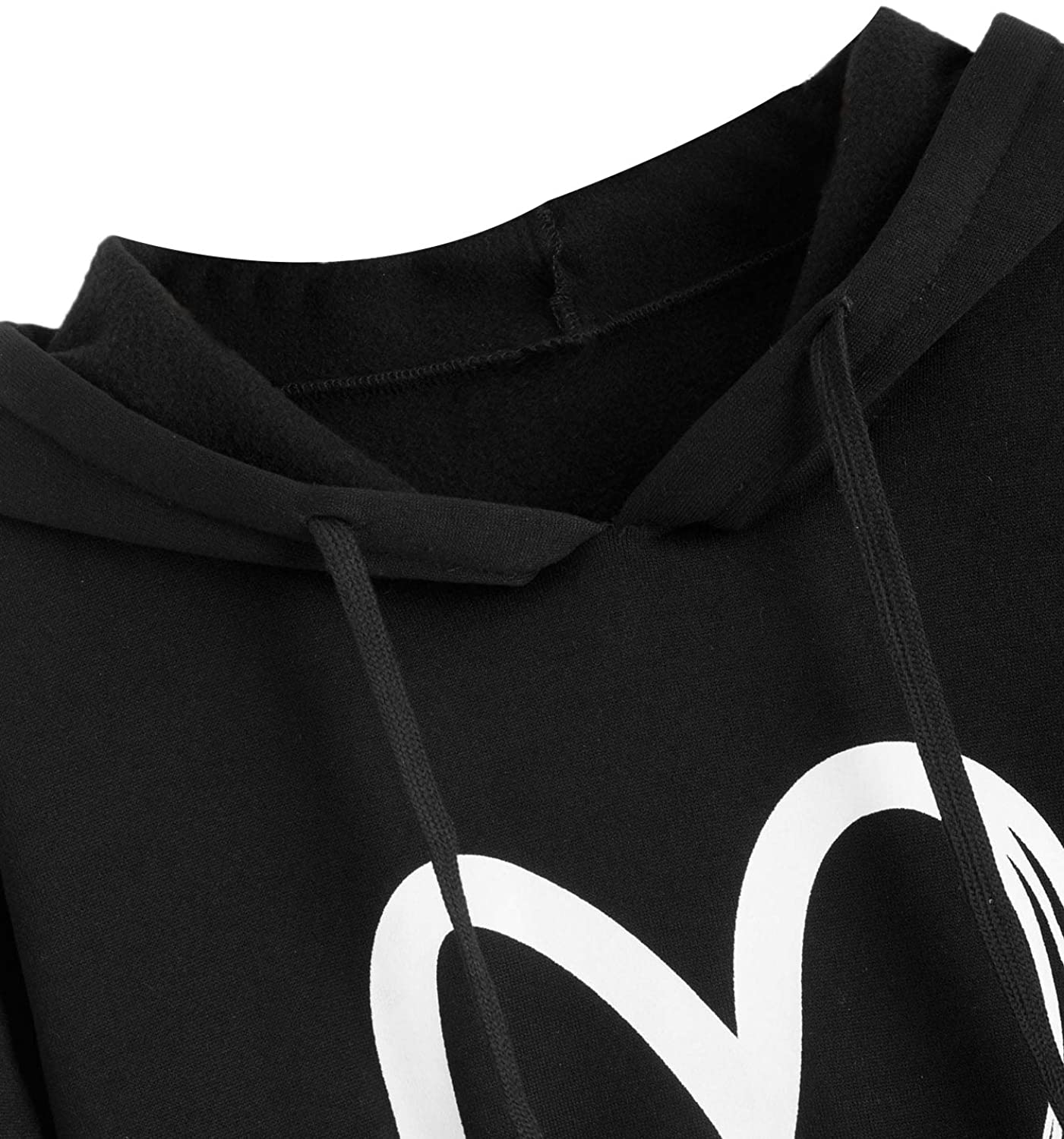 Sweatyrocks Women'S Casual Heart Print Long Sleeve Pullover Hoodie Sweatshirt Tops Apparel & Accessories > Clothing > Activewear Kylie Max