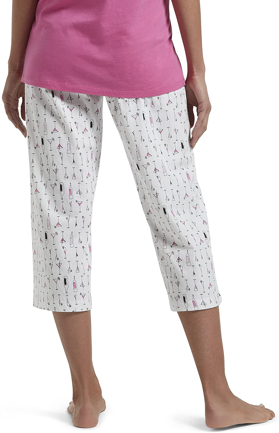 HUE Womens Printed Knit Capri Pajama Sleep Pant Apparel & Accessories > Clothing > Sleepwear & Loungewear > Pajamas Kylie Max