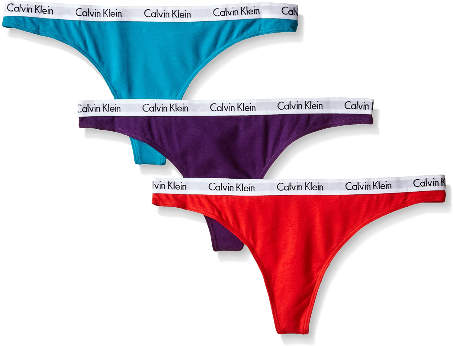 Calvin Klein Women's Carousel Logo Cotton Thong Panty Apparel & Accessories > Clothing > Underwear & Socks > Underwear Calvin Klein Breeze/Plum Terry/Ignite 3 Medium