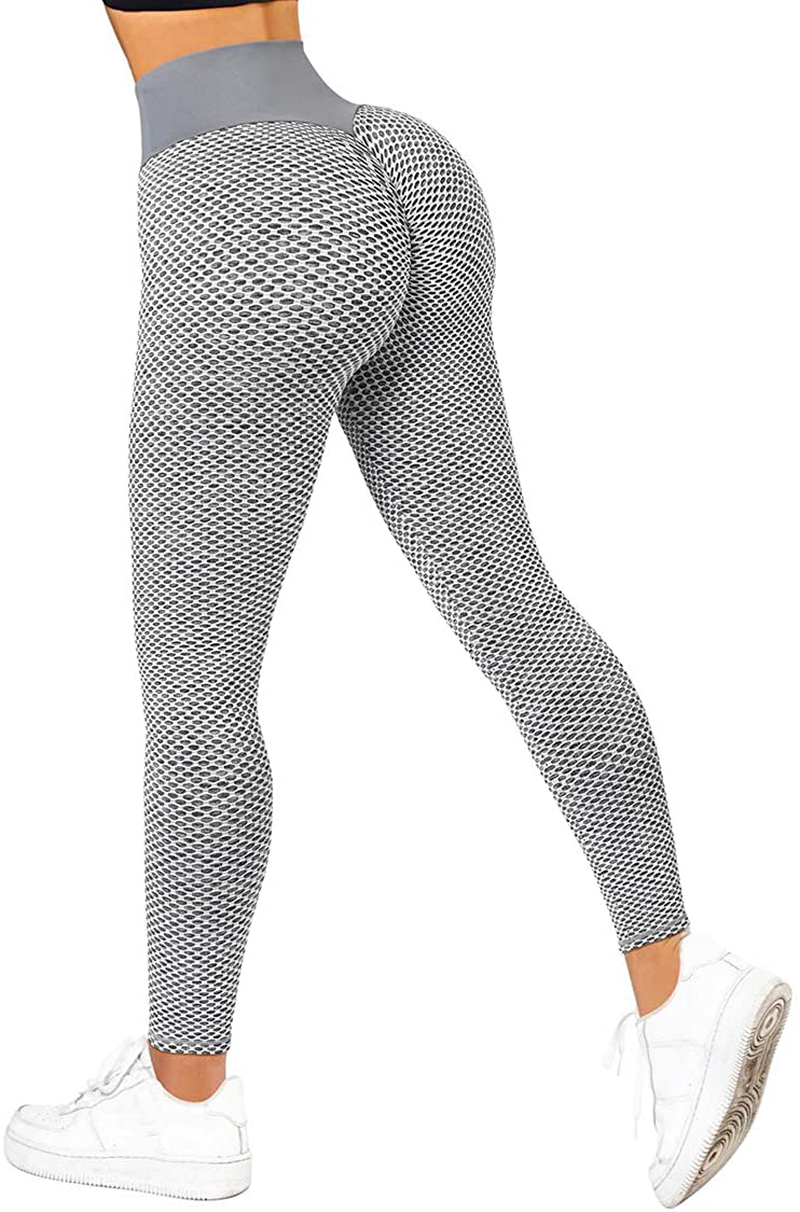 SUUKSESS Women Scrunch Butt Lifting Seamless Leggings Booty High Waisted Workout Yoga Pants Apparel & Accessories > Clothing > Activewear SUUKSESS #6 Textured Grey Medium