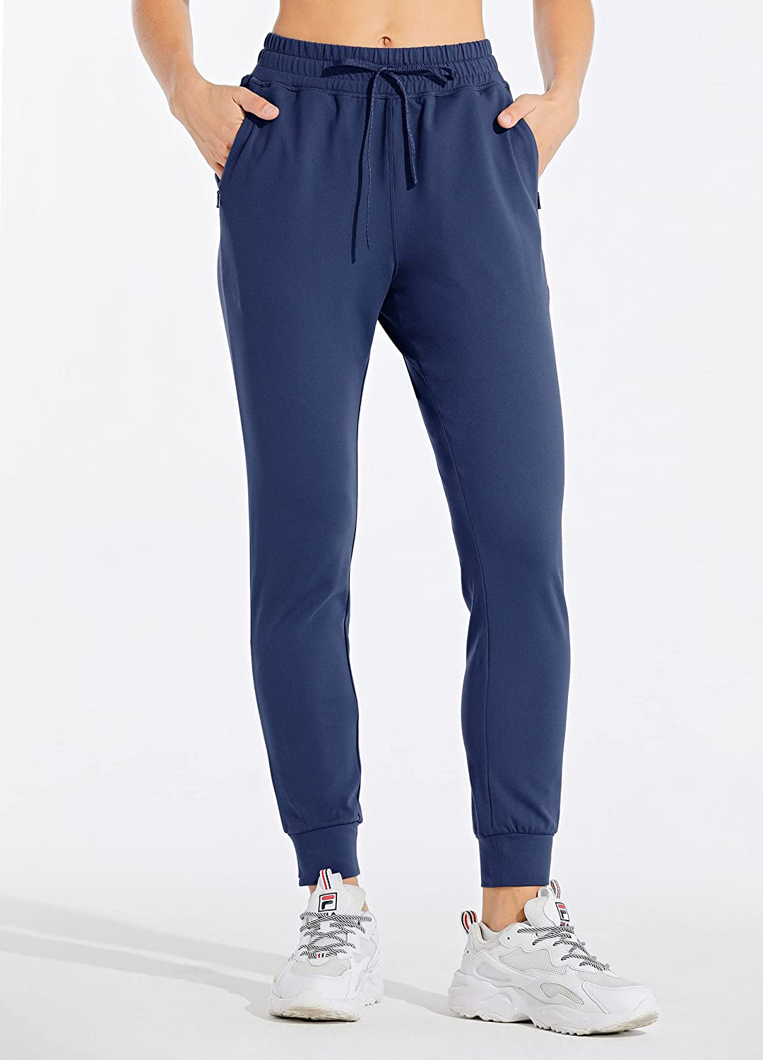 Willit Women'S Fleece Lined Joggers Warm Pants Running Thermal Sweatpants Winter Athletic Water Resistant with Pockets Apparel & Accessories > Clothing > Activewear Kylie Max