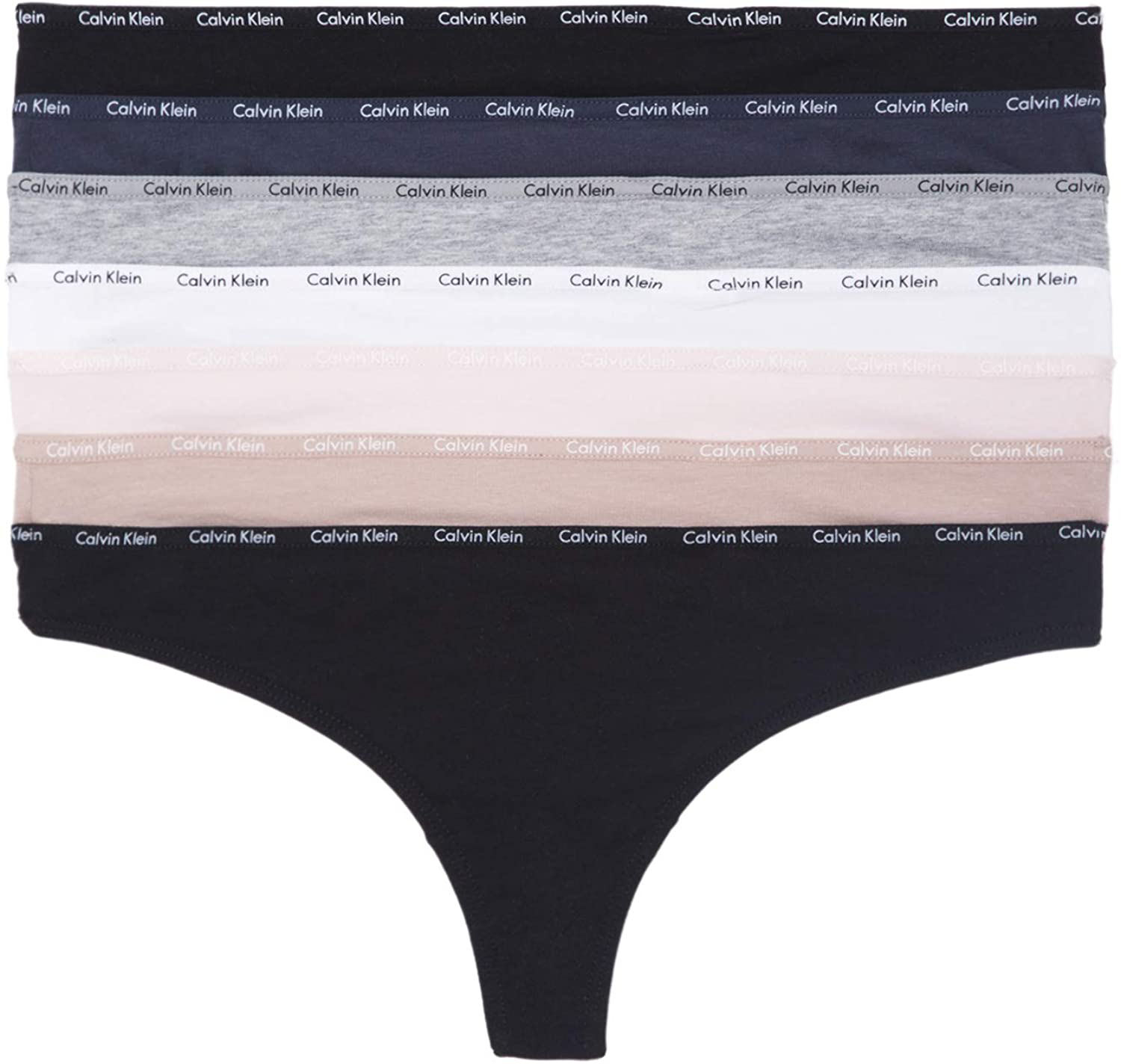 Calvin Klein Women's Signature Logo Cotton Thong Apparel & Accessories > Clothing > Underwear & Socks > Underwear Calvin Klein Black, Honey Almond, Nymph's Thigh, Speakeasy, White, Grey Heather 7 Medium