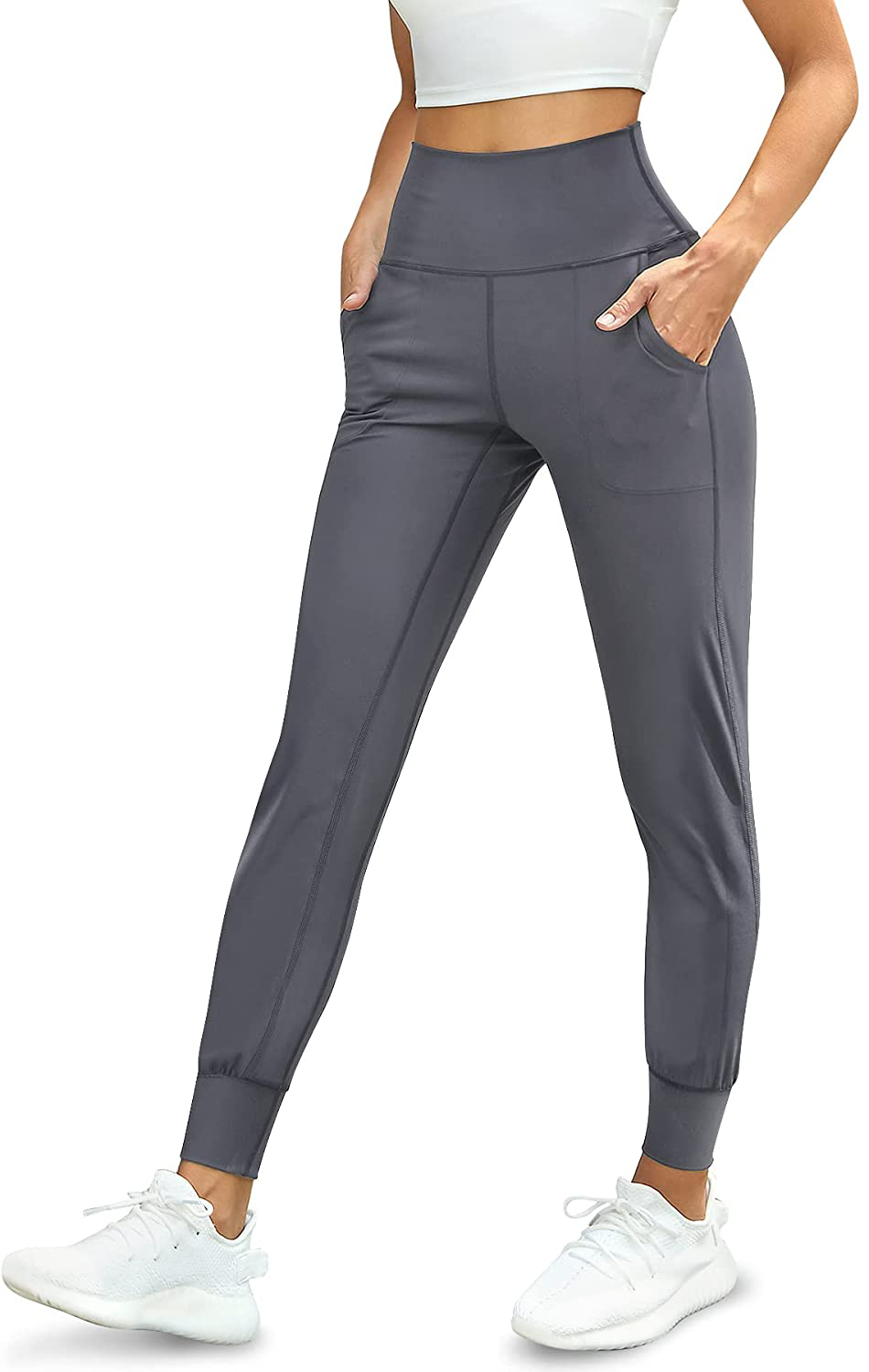 Likeonce Women'S Joggers Sweatpants High Waist Activewear Jogger Pants Casual Lounge Pants Workout Yoga Leggings with Pockets Apparel & Accessories > Clothing > Activewear Kylie Max