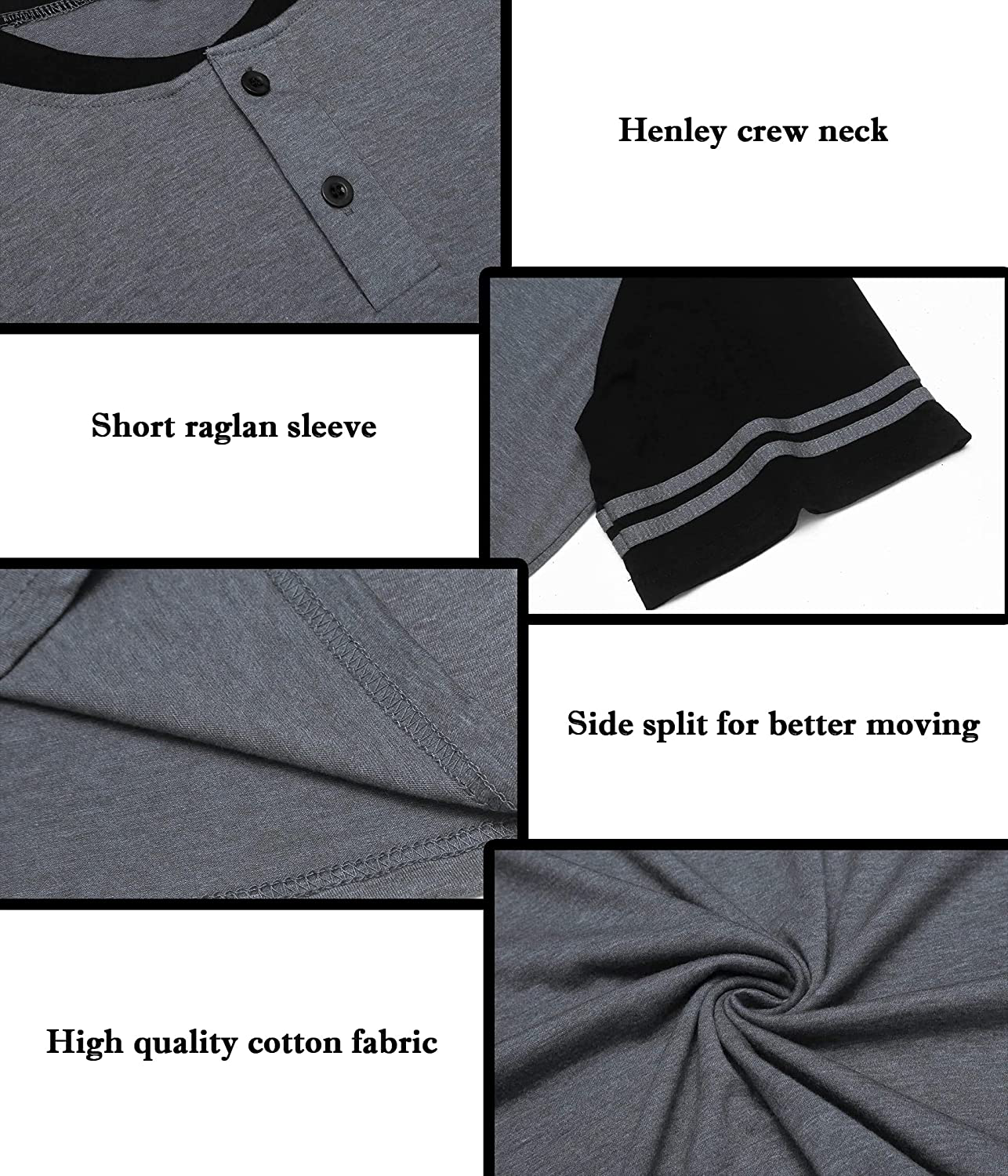Evanhome Cotton Sleep Shirt Men V-Neck Nightshirts Short Sleeve Henley Shirt Lounge Sleepwear M-XXXL Apparel & Accessories > Clothing > Sleepwear & Loungewear > Nightgowns Kylie Max