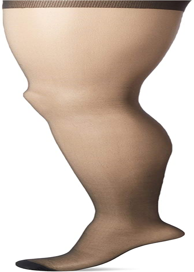Hanes Women'S Control Top Reinforced Toe Silk Reflections Panty Hose Apparel & Accessories > Clothing > Underwear & Socks > Shapewear Hanes Jet 1-pack 1 A-B