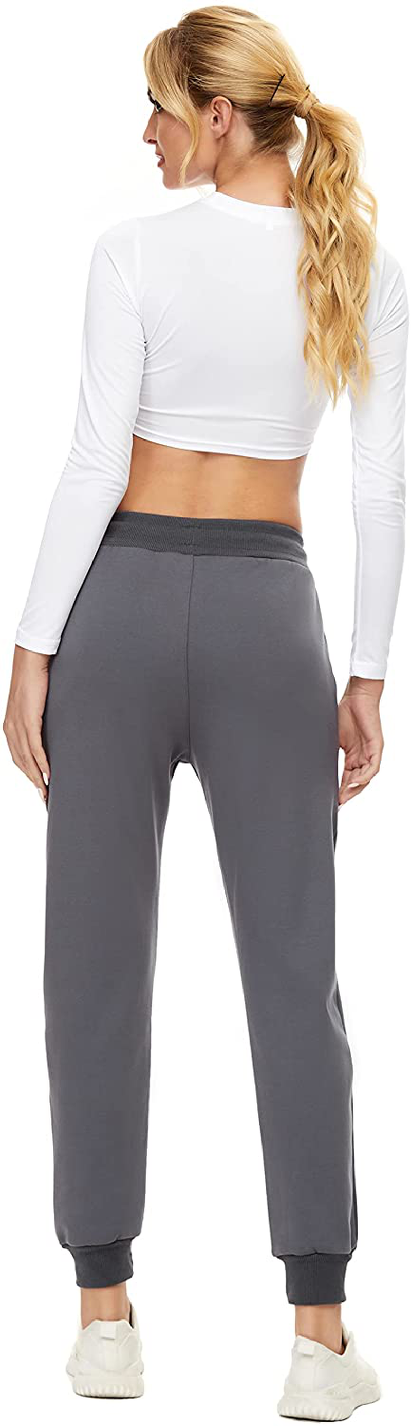 MOUEEY Women'S Super Warm Sherpa Lined Athletic Sweatpants Jogger Fleece Pants with Zipper Pockets Apparel & Accessories > Clothing > Activewear Kylie Max