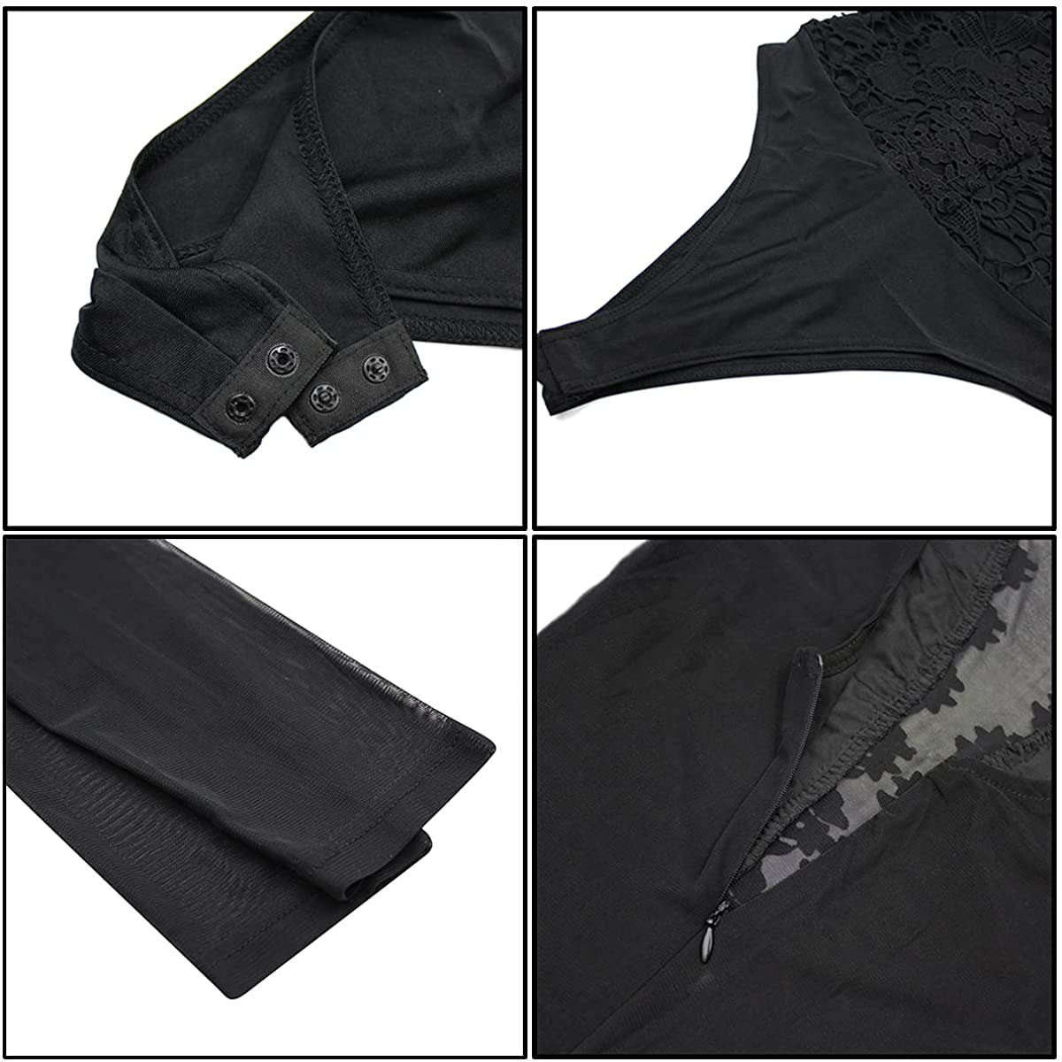 Women Rave Snakeskin Front Buckle Sheer Bodysuit Halterneck Swimsuit Long Sleeve for Dance Party Clubwear Apparel & Accessories > Clothing > Underwear & Socks > Lingerie RARITYUS