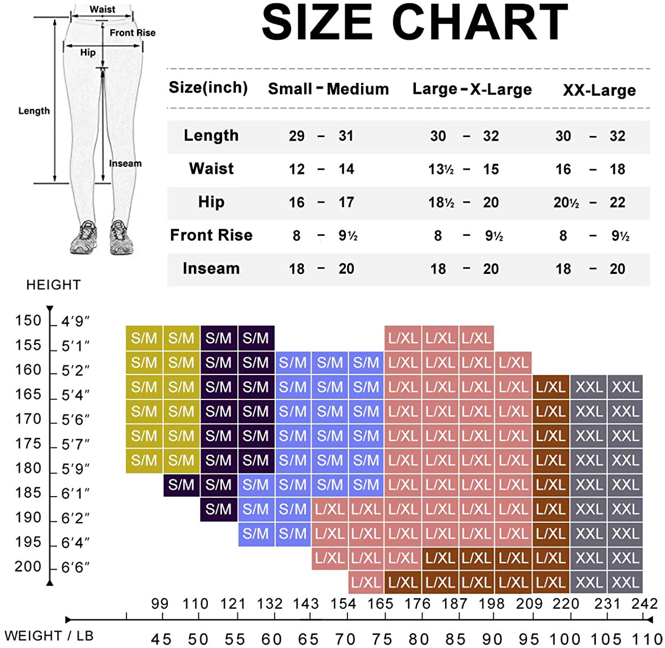 GAYHAY High Waisted Capri Leggings for Women - Soft Slim Tummy Control - Exercise Pants for Running Cycling Yoga Workout Apparel & Accessories > Clothing > Activewear GAYHAY