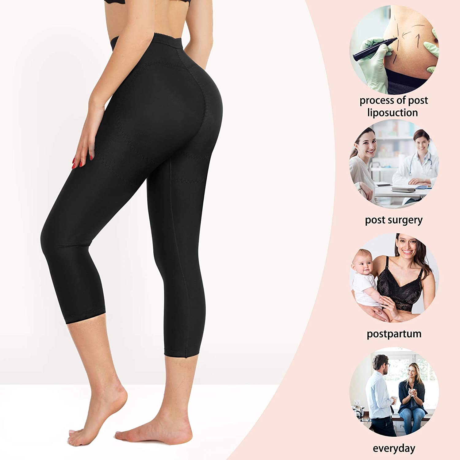 Gotoly Women Hi-Waist Butt Lifter Thigh Slimmer Panties Waist Trainer Shapewear Tummy Control Body Shaper Shorts Apparel & Accessories > Clothing > Underwear & Socks > Shapewear Gotoly