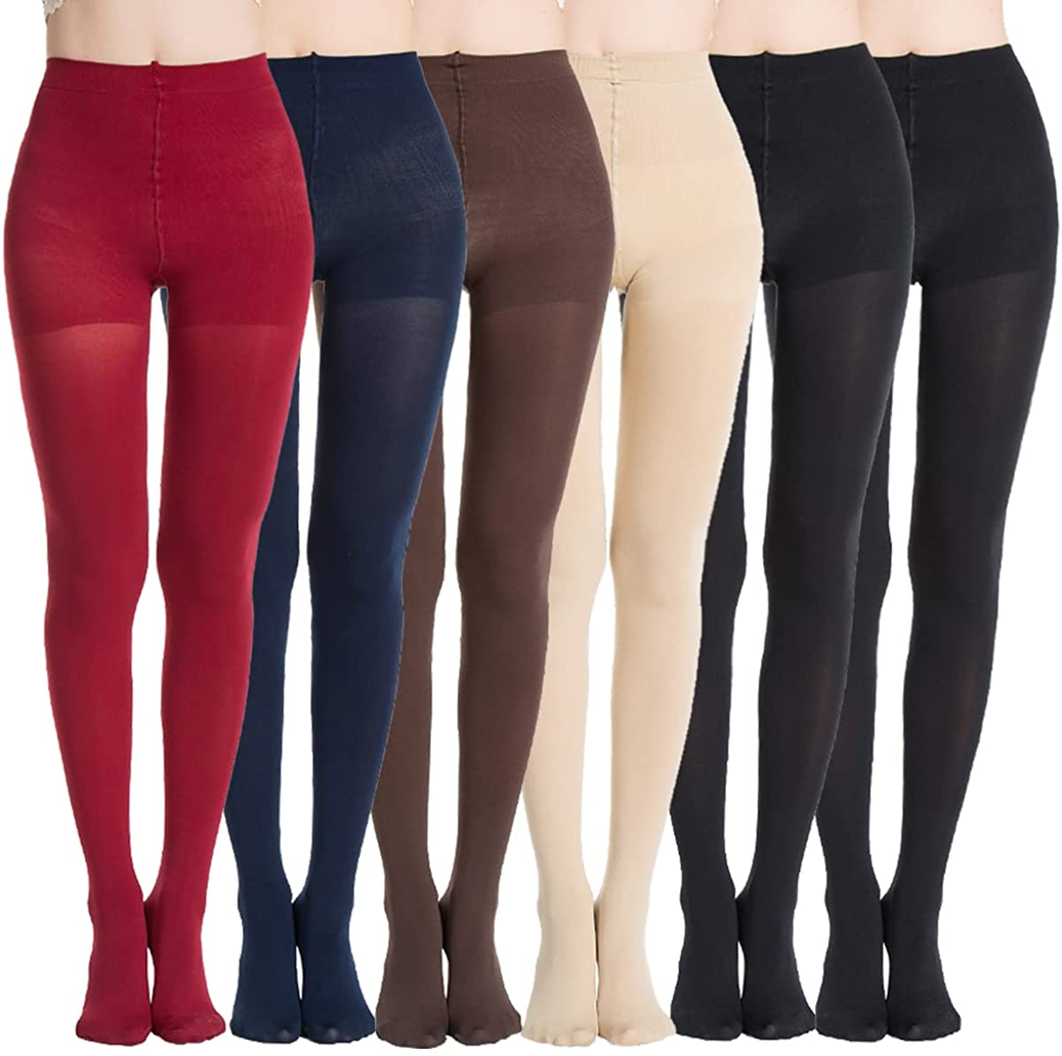 MANZI Women'S 2-6 Pairs Opaque Control Top Tights Comfort Stretch 70 Denier Pantyhose Apparel & Accessories > Clothing > Underwear & Socks > Shapewear MANZI
