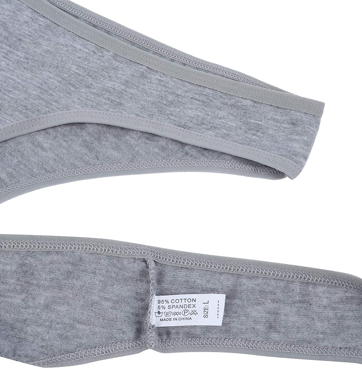 ELACUCOS 6 Pack Women's Thongs Cotton Breathable Panties Bikini Underwear Apparel & Accessories > Clothing > Underwear & Socks > Underwear ELACUCOS