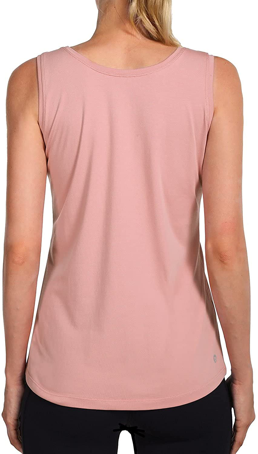 BALEAF Women'S Wide Strap Cotton Workout Tank Tops Yoga Crewneck Sleeveless Shirts Apparel & Accessories > Clothing > Activewear Kylie Max