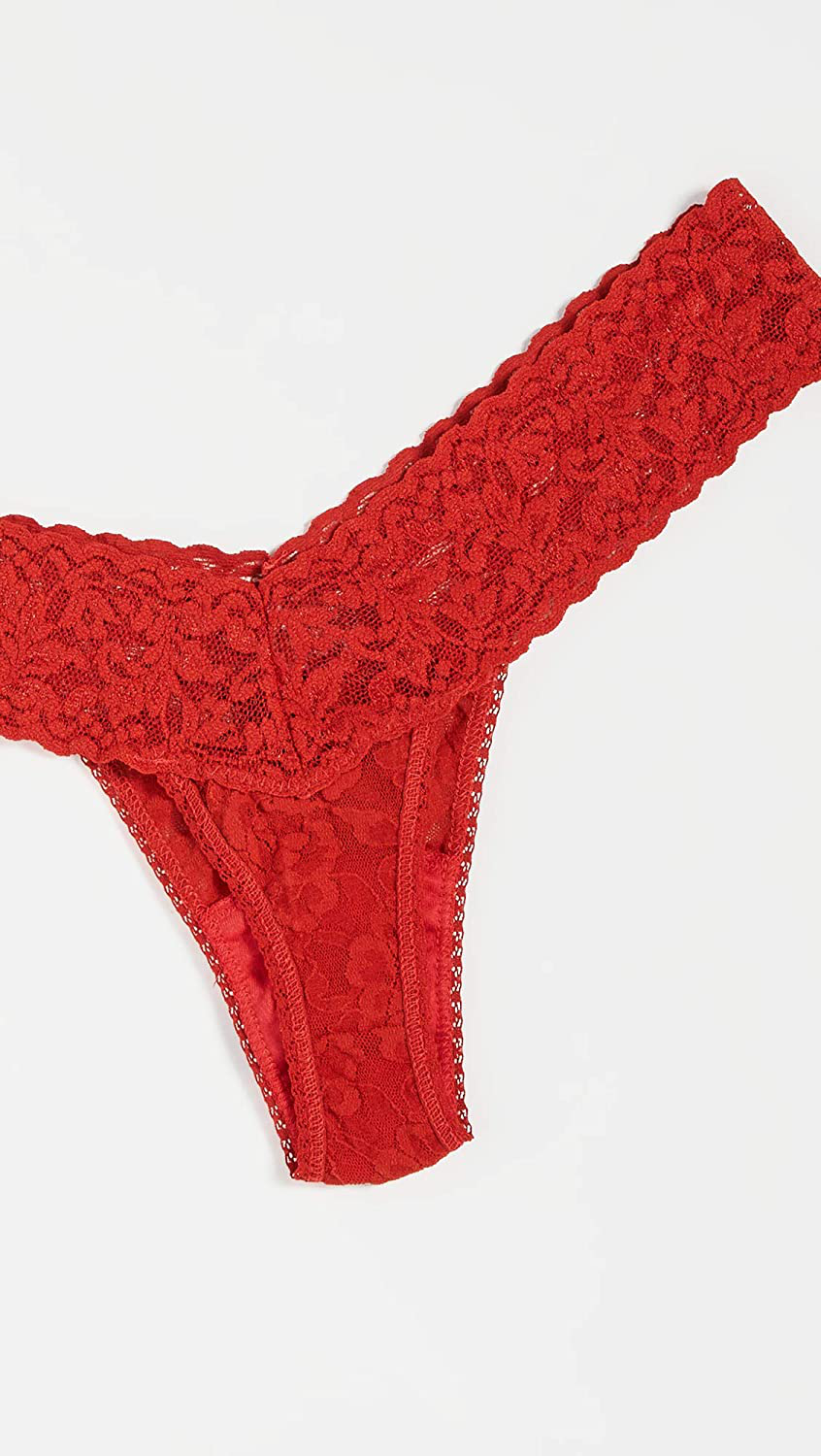 hanky panky, Signature Lace Low Rise Valentines Thong 3 Pack, One Size (2-12) Apparel & Accessories > Clothing > Underwear & Socks > Underwear hanky panky