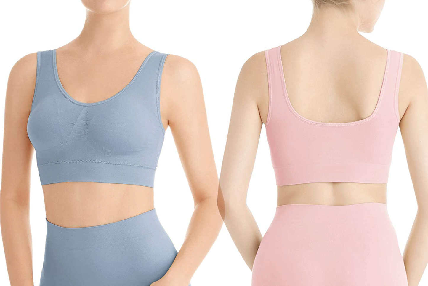 Lemef 3-Pack Seamless Sports Bra Wirefree Yoga Bra with Removable Pads for Women Apparel & Accessories > Clothing > Underwear & Socks > Bras Kylie Max