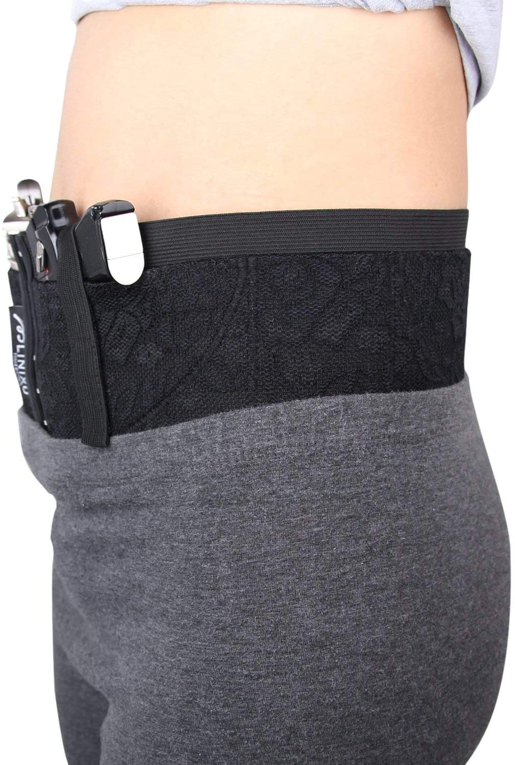 LINIXU Women'S Concealed Carry Holster Hip Hugger Classic Lace Black/Red Apparel & Accessories > Clothing > Underwear & Socks > Underwear LINIXU