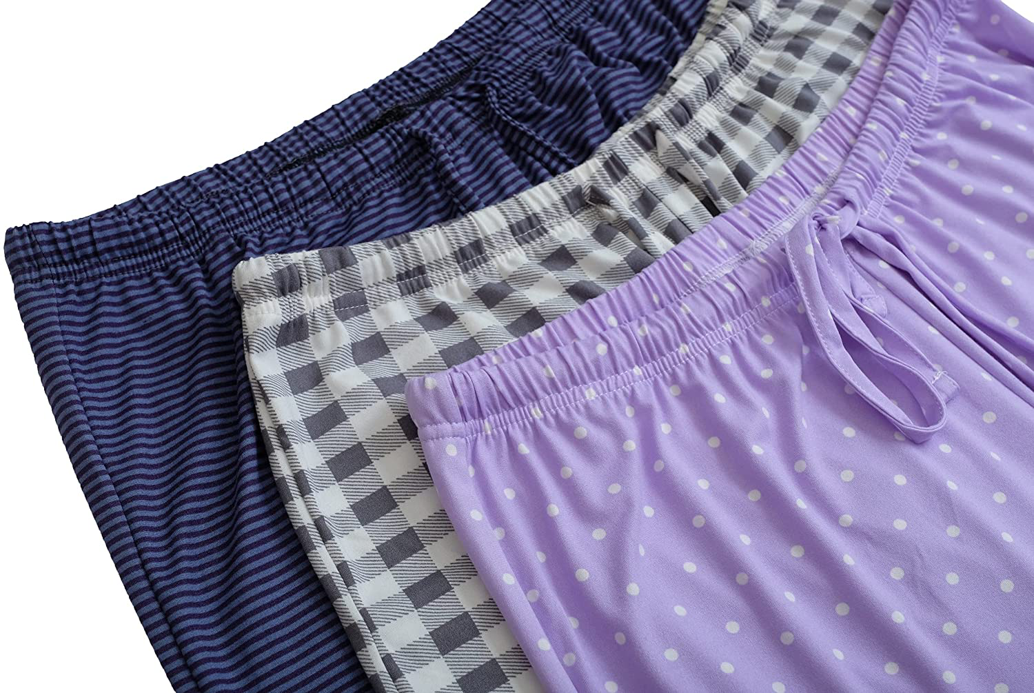 Real Essentials 3 Pack: Women’s Ultra-Soft Fleece Comfy Stretch Pajama Lounge Pants Elegant Sleepwear Apparel & Accessories > Clothing > Sleepwear & Loungewear > Pajamas Real Essentials