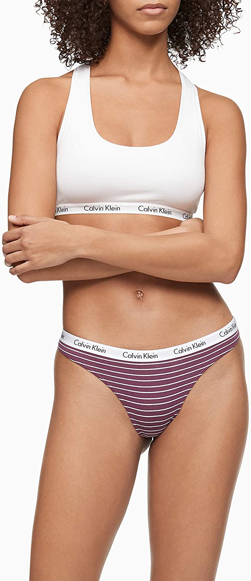 Calvin Klein Women's Carousel Logo Cotton Thong Panty Apparel & Accessories > Clothing > Underwear & Socks > Underwear Calvin Klein