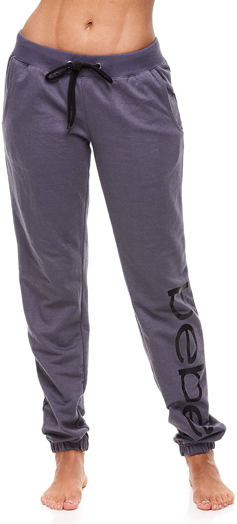 Bebe Womens Sweatpants French Terry Jogger Lounge Sleep Pajamas Apparel & Accessories > Clothing > Activewear Kylie Max