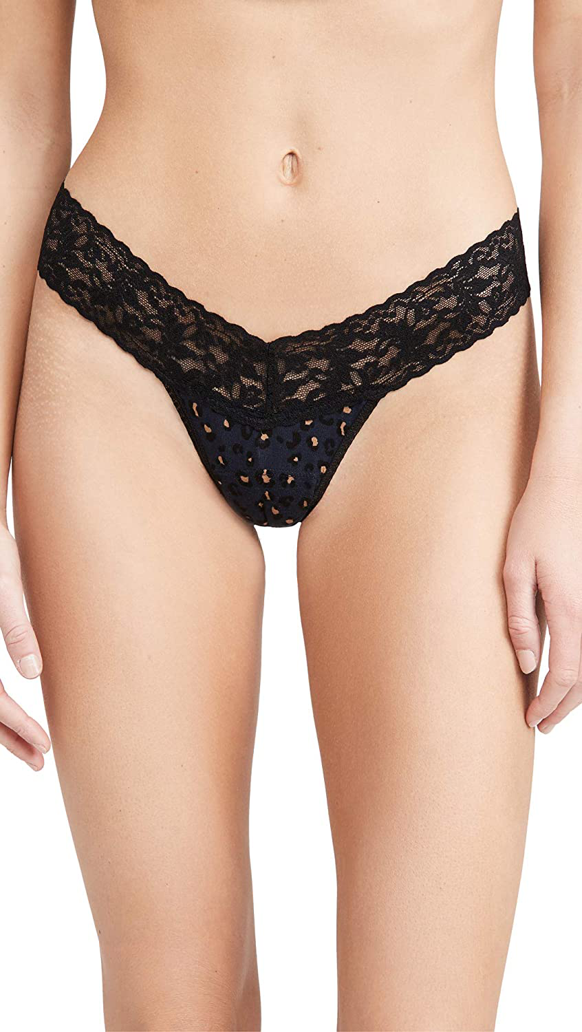 Hanky Panky Low Rise Thong (Prints) Apparel & Accessories > Clothing > Underwear & Socks > Underwear hanky panky Blue Leopard