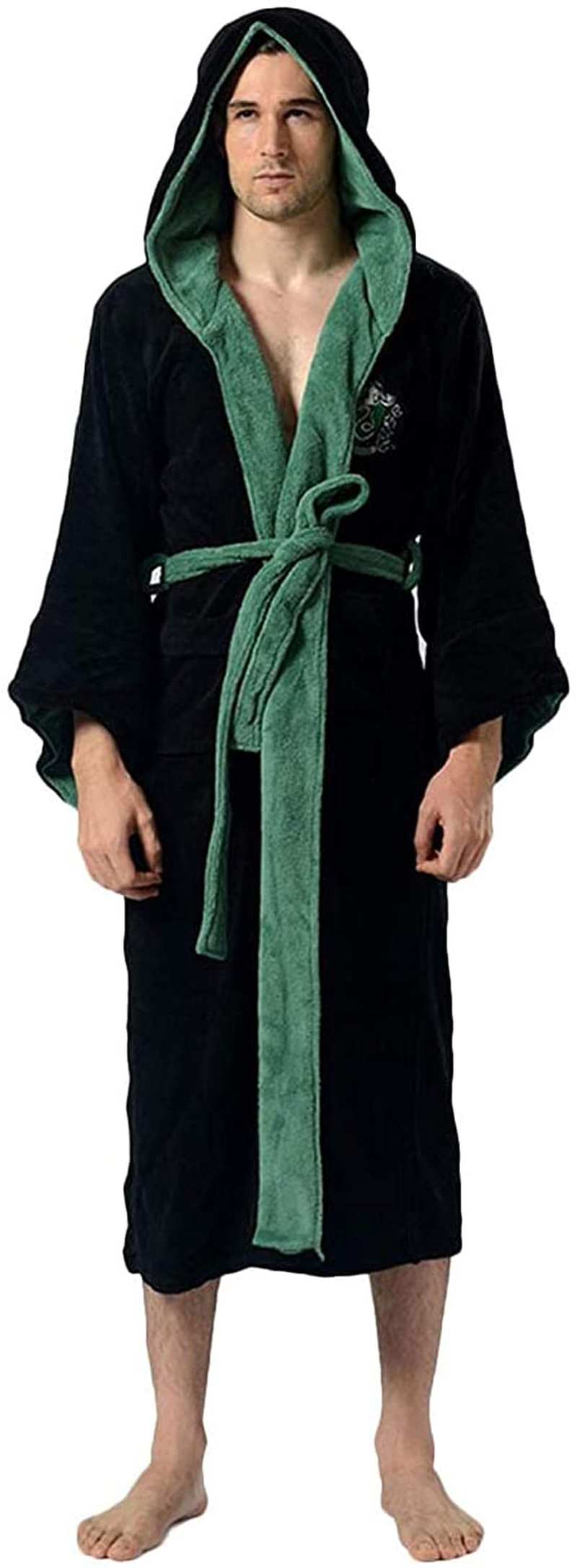 Harry Potter Slytherin Adult Fleece Hooded Bathrobe (One Size) Apparel & Accessories > Clothing > Sleepwear & Loungewear > Robes Kylie Max
