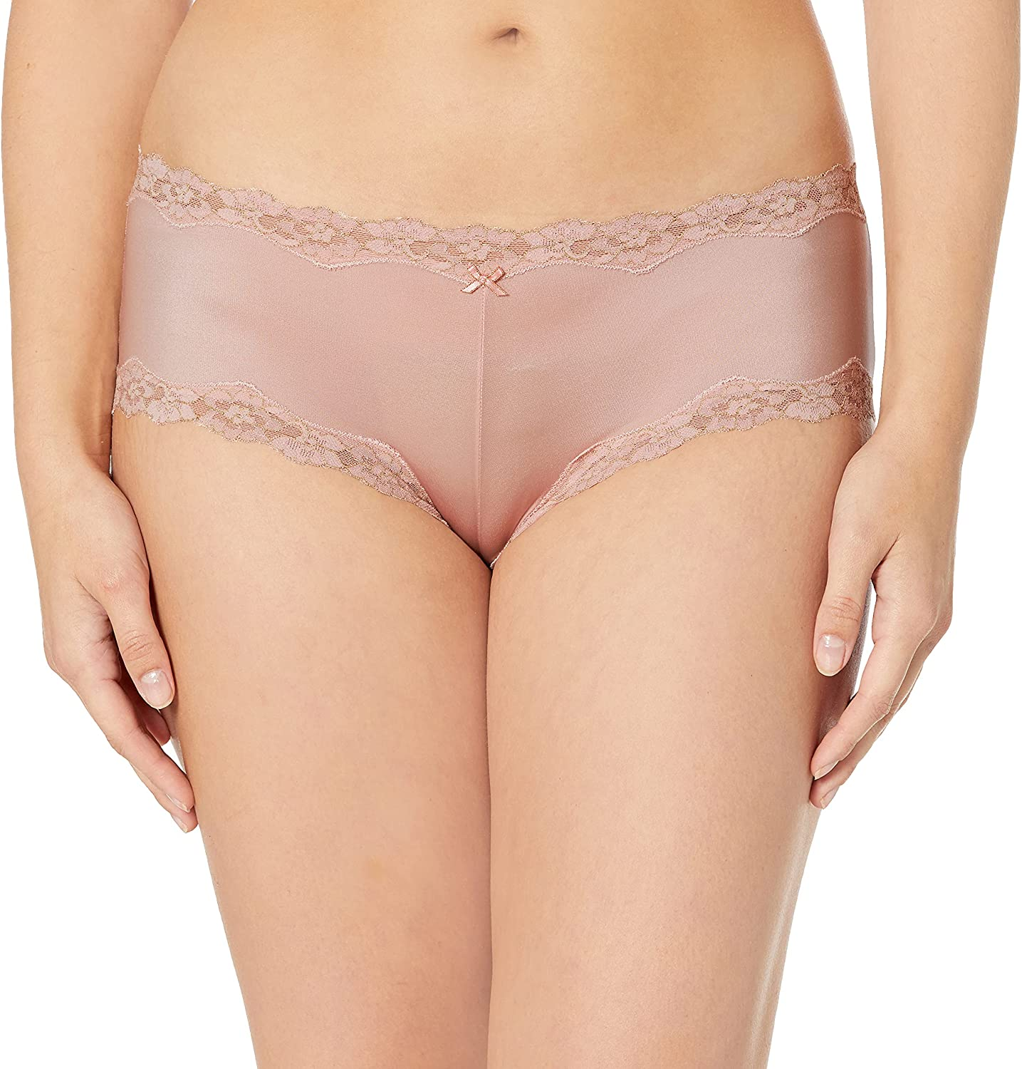Maidenform Women'S Sexy Must Haves Cheeky Hipster 40823 Apparel & Accessories > Clothing > Underwear & Socks > Underwear Maidenform Sheer Pale Pink/Gold 8