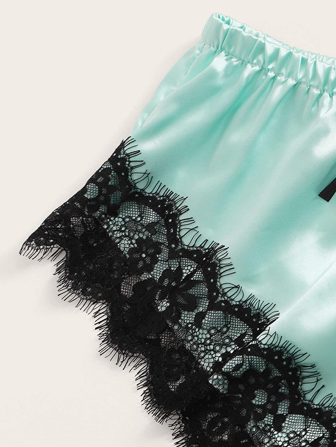 Sweatyrocks Women'S Lace Cami Top with Shorts with Panties 3 Piece Set Sexy Lingerie Pajama Set Sleepwear Apparel & Accessories > Clothing > Sleepwear & Loungewear Kylie Max
